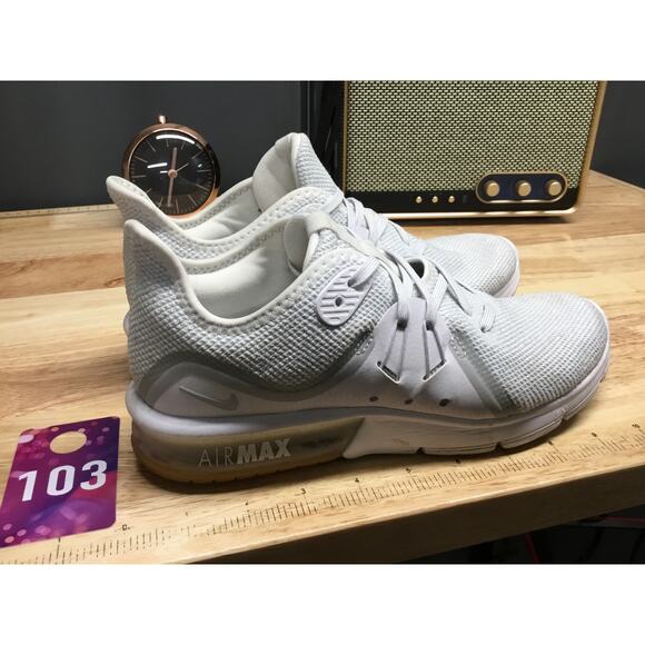 Nike Air Max Sequent 3 Women's 7 Gray Lace Up Running Athletic Shoes 908993-101 - Picture 2 of 9